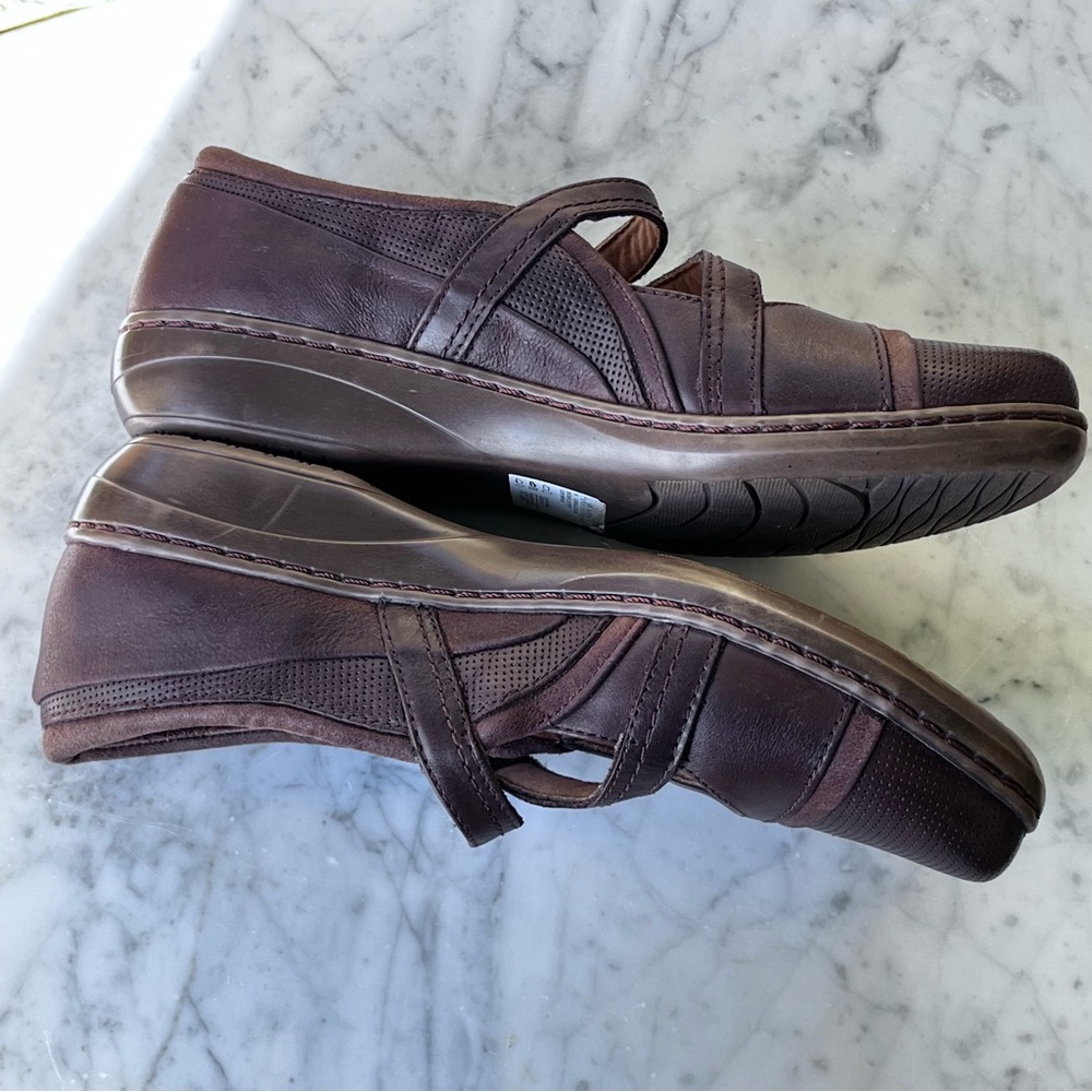 Clarks Collection Brown Leather Evianna Crown, 9.5, Mary Jane Shoe, NWT - Picture 12 of 13